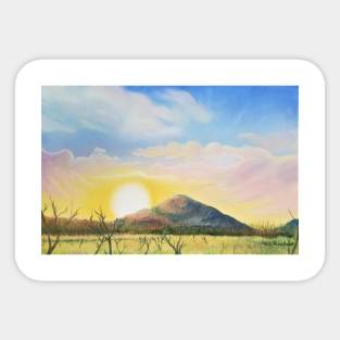 Sunlit Mountain Sticker